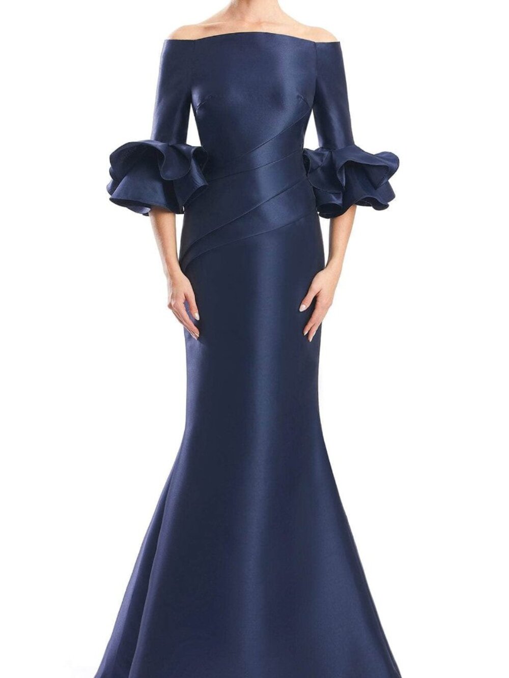 NWT Alexander by Daymor 1758S23 Mother of the Bride Dress Navy Size 6